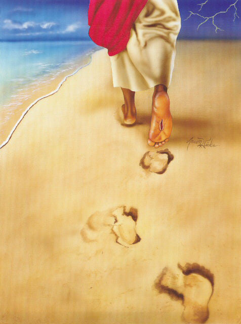 footprints in the sand jesus carried you