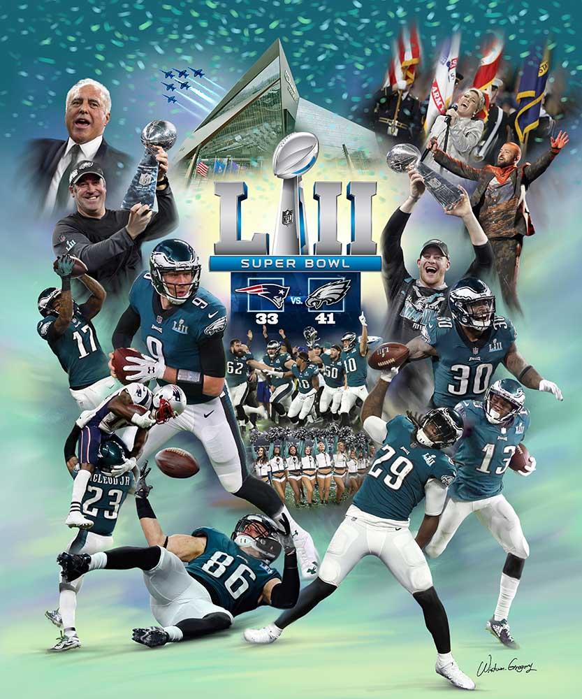 Super Bowl 2018 Print, American Football Posters