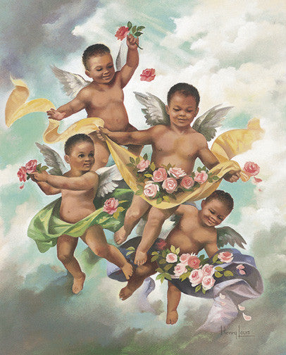 african american baby angels art