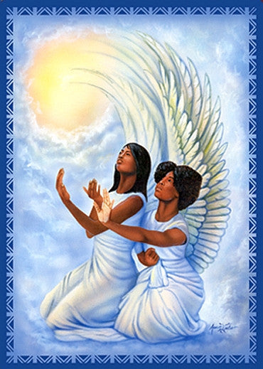 african american angels praying