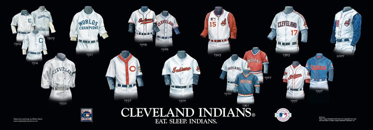 Cleveland Indians: Eat. Sleep. Indians Poster by Nola McConnan and