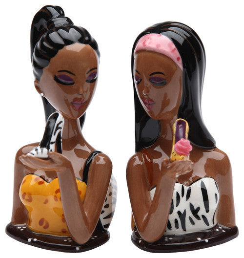 Black Mama Salt And Pepper Shakers