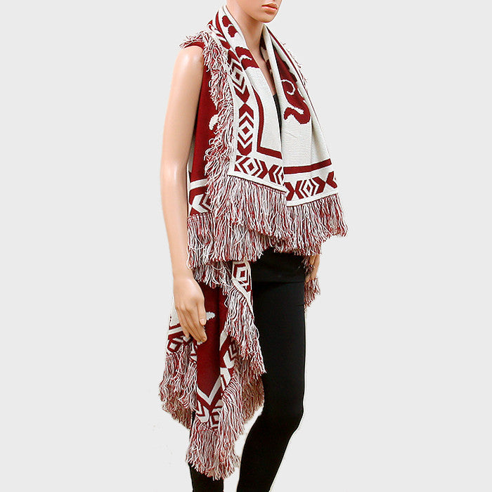 Elephant Fringe Aztec Sweater