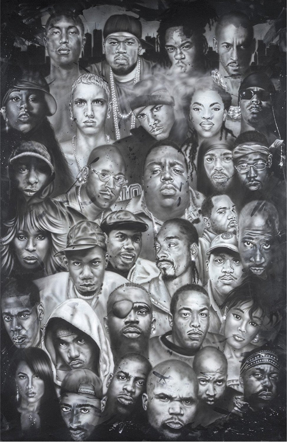 Eminem Art Print Wall Decor Rapper Painting Fan Art Rap -  Norway
