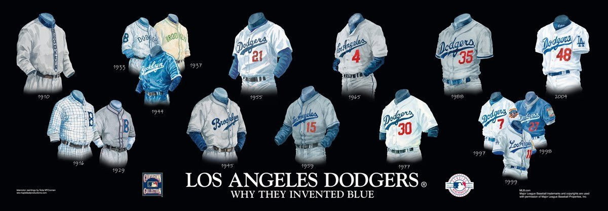 Los Angeles Dodgers: Why They Invented Blue Poster by Nola McConnan – The  Black Art Depot