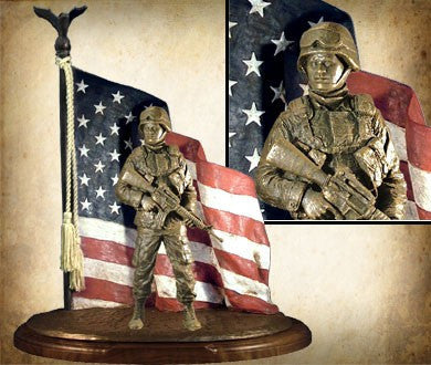 African American Soldier Figurine