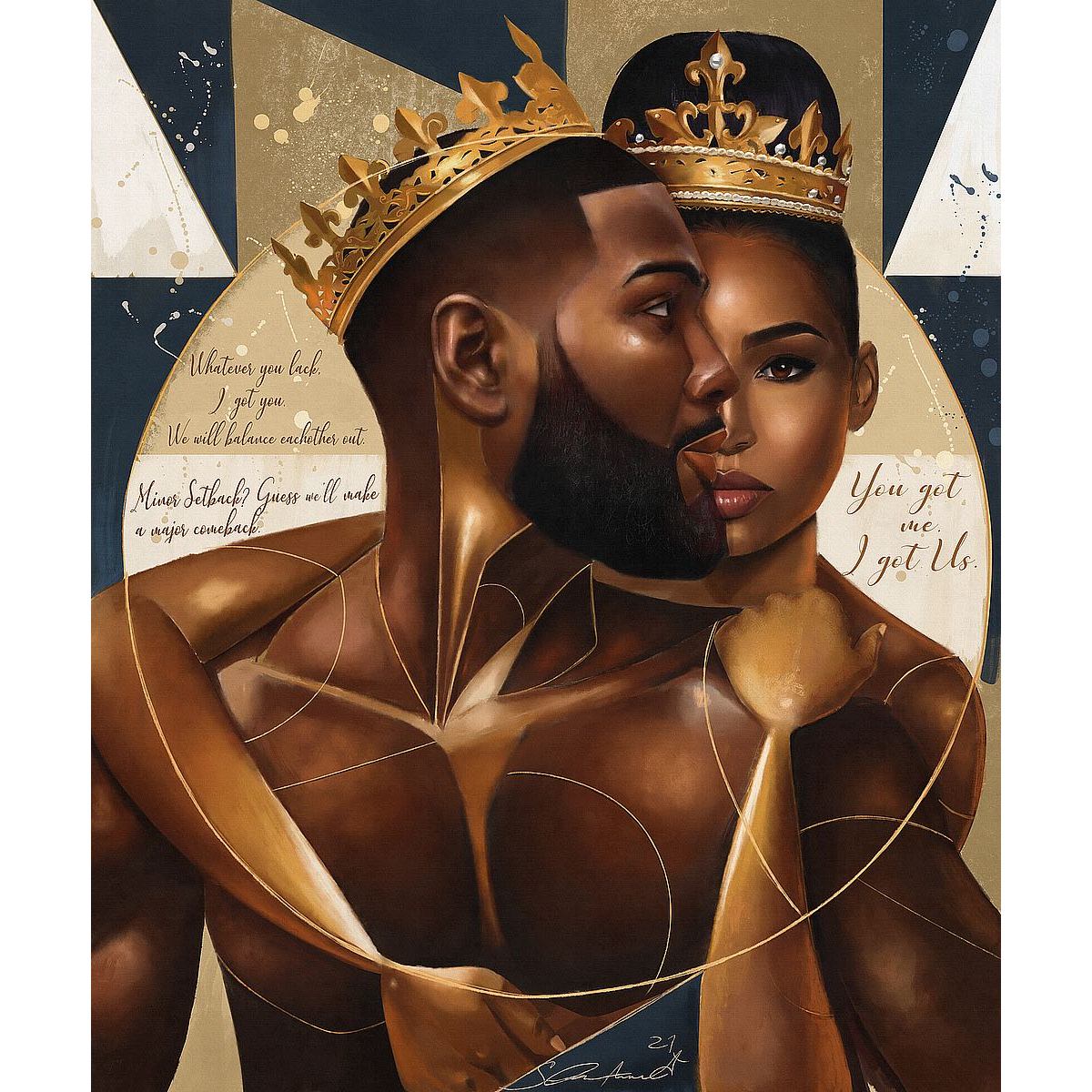 artistic king and queen