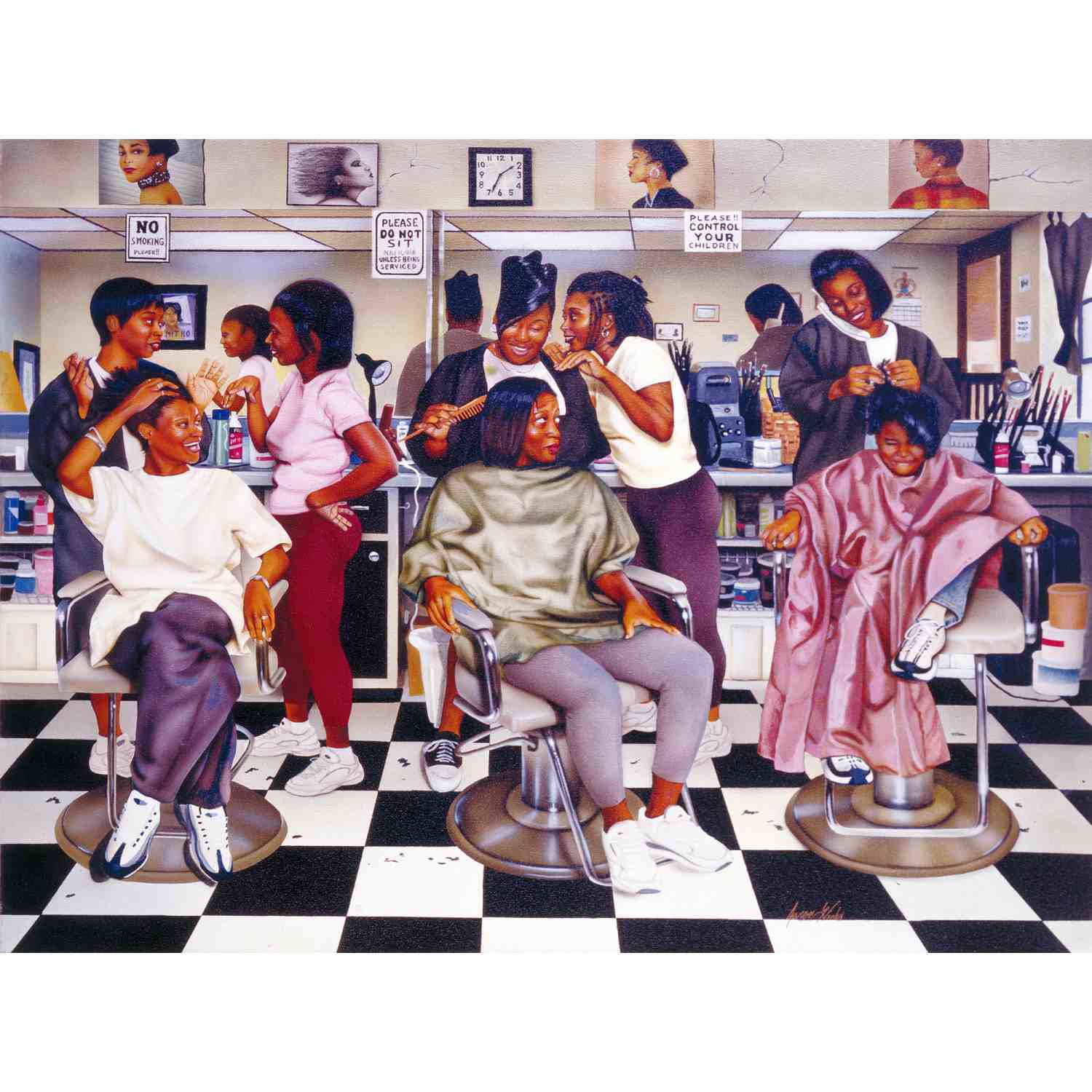 Beauty Shop Gossip By Aaron Hicks African American Jigsaw Puzzle The Black Art Depot