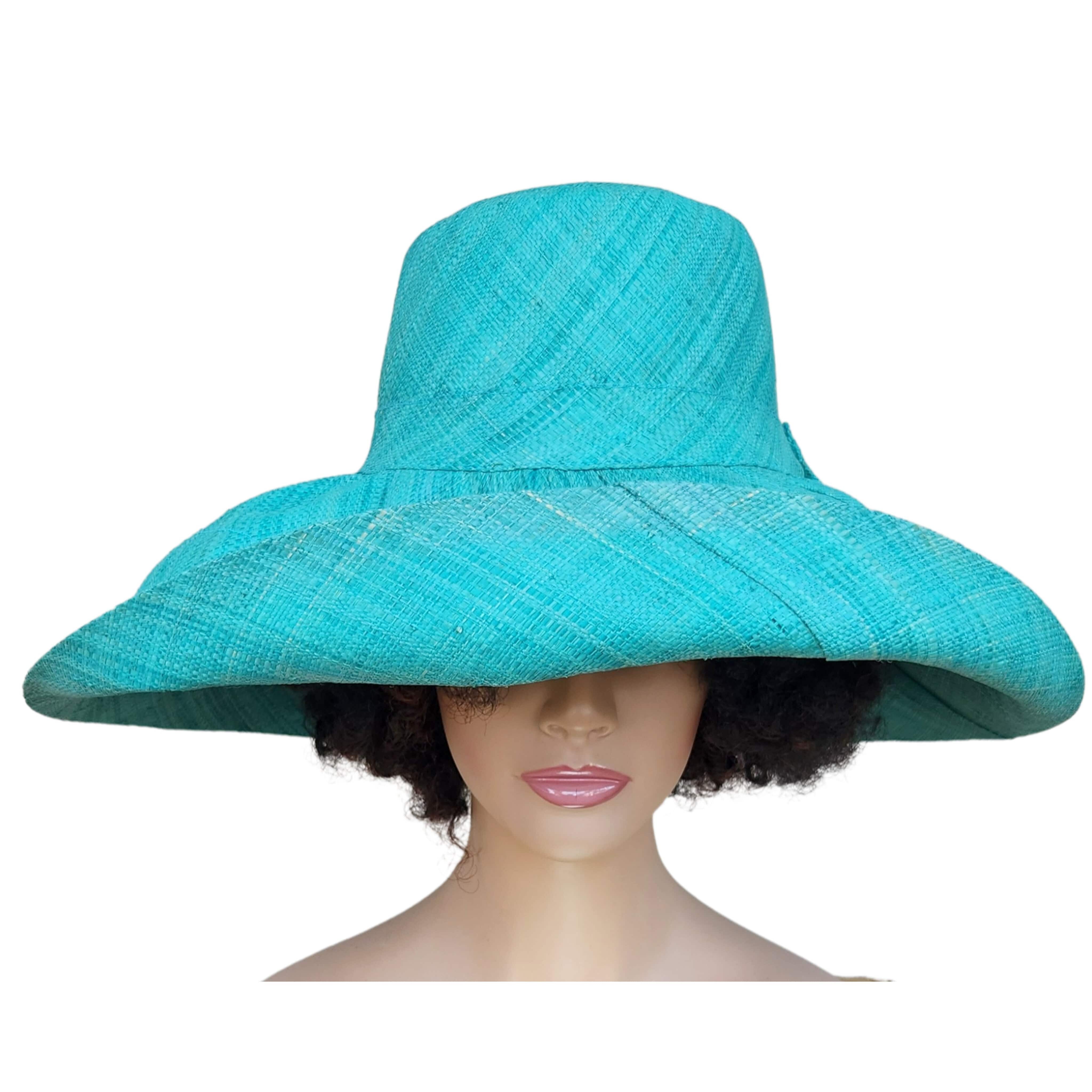 Ana: Hand Woven Multicolor Madagascar Big Brim Raffia Sun Hat – The ...