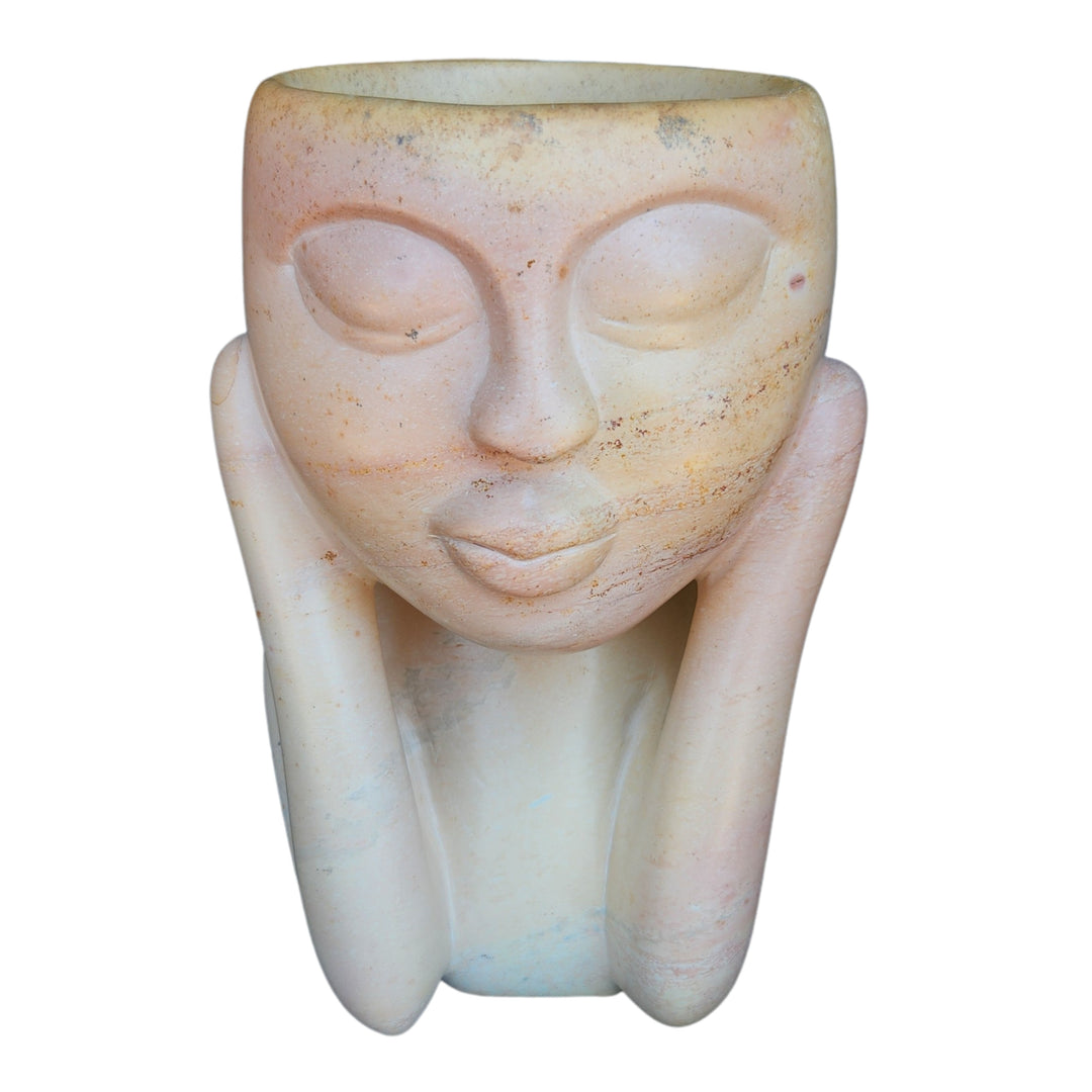 Utulivu: Hand Carved African Soapstone Vase (Front 2)