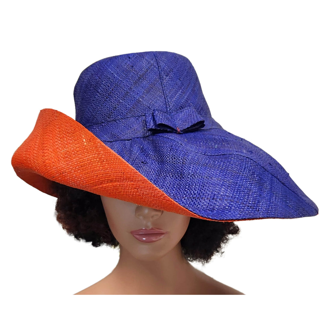 Adedagbo: Madagascar Big Brim Raffia Sun Hat (Mannequin, Front View)