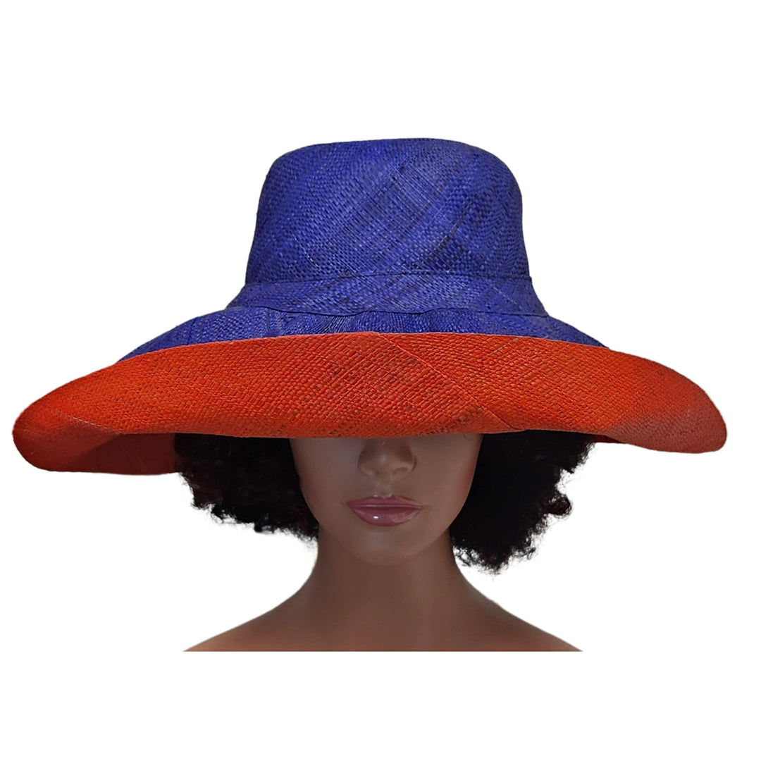 Adedagbo: Madagascar Big Brim Raffia Sun Hat (Mannequin, Partial Umbrella)