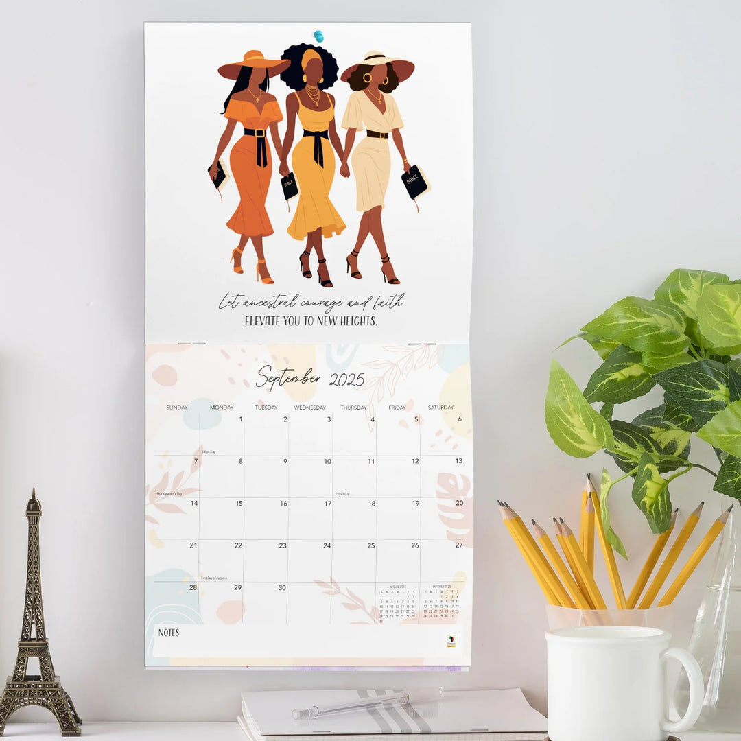 A Woman Who Walks With GOD by Nicholle Kobi: 2025 African American Wall Calendar (Lifestyle)