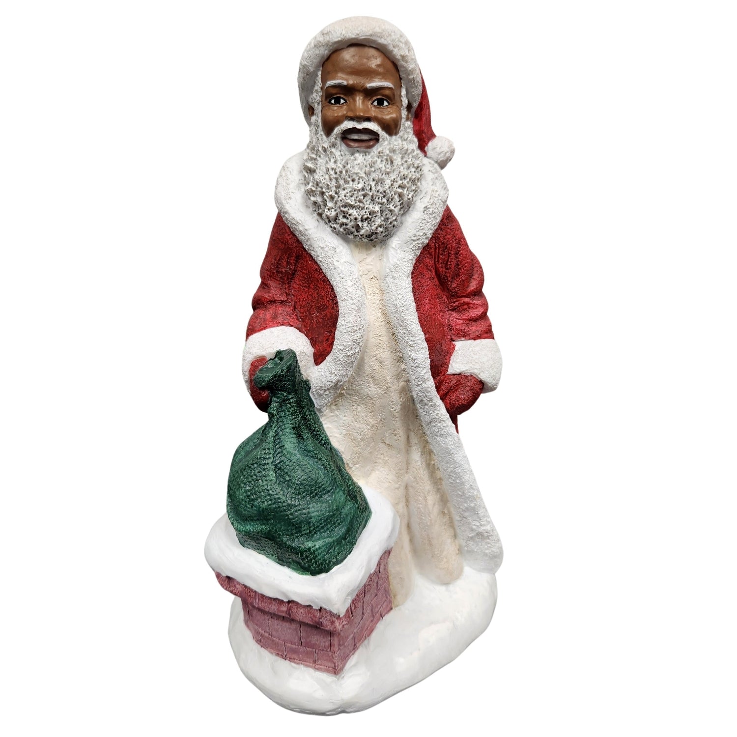 African American Santa Claus Holding Wreath Figurine – The Black Art Depot