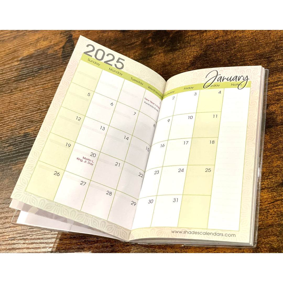 Alright Mama by Kiwi McDowell: African American Two Year Pocket Calendar/Planner 2025-2026 (Calendar View 2)