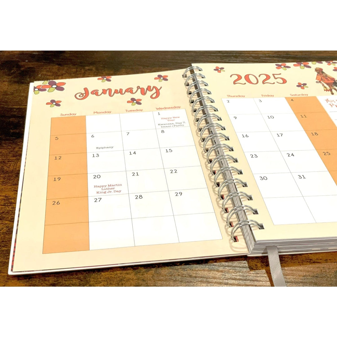 Alright Mama by Kiwi McDowell: African American 2025 Weekly Inspirational Planner (Monthly Calendar View)