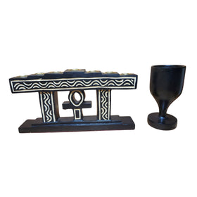 Ankh Kwanzaa Kinara Set (Black)