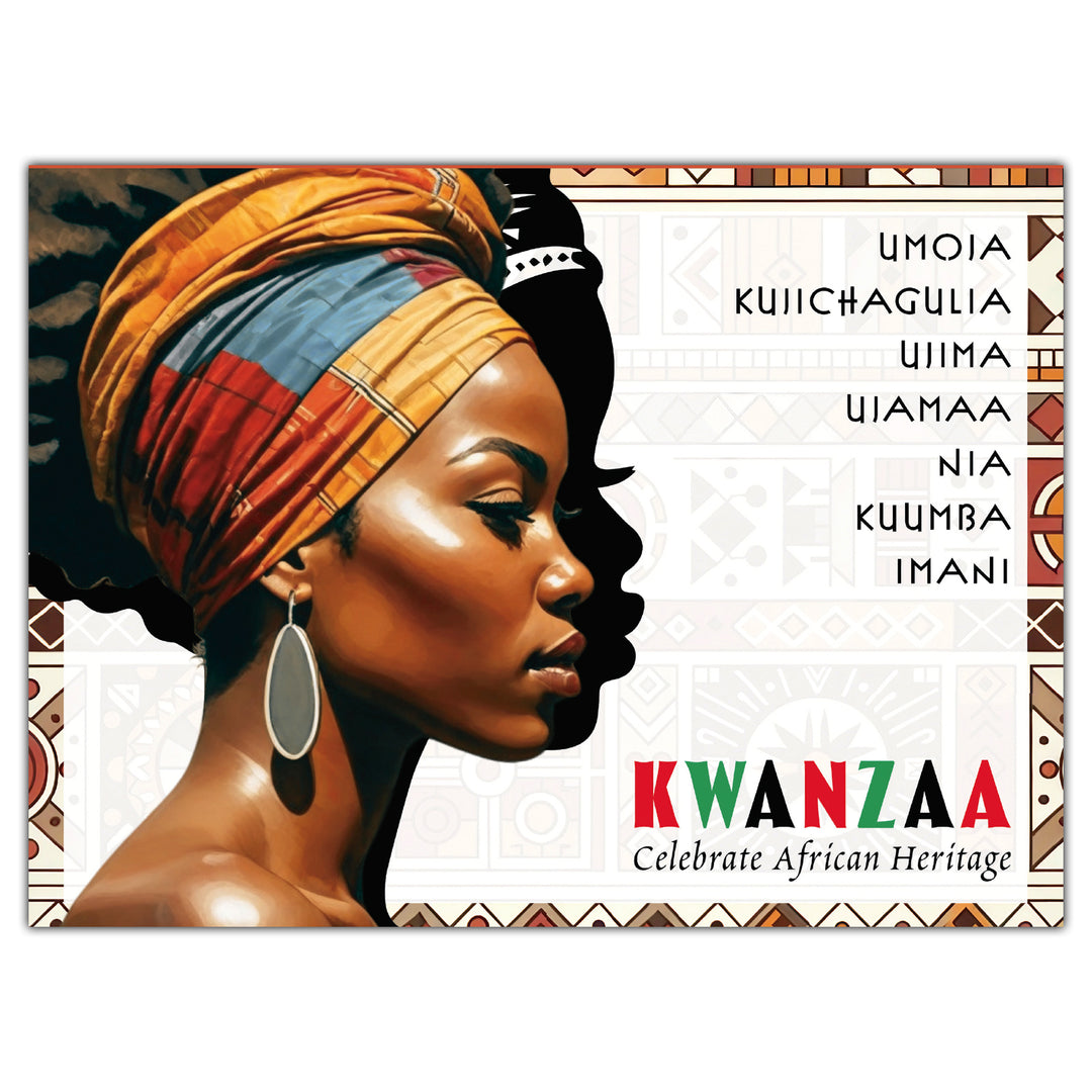 Assorted Kwanzaa Card Box Set (Design 1, Exterior)