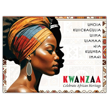 Assorted Kwanzaa Card Box Set (Design 1, Exterior)