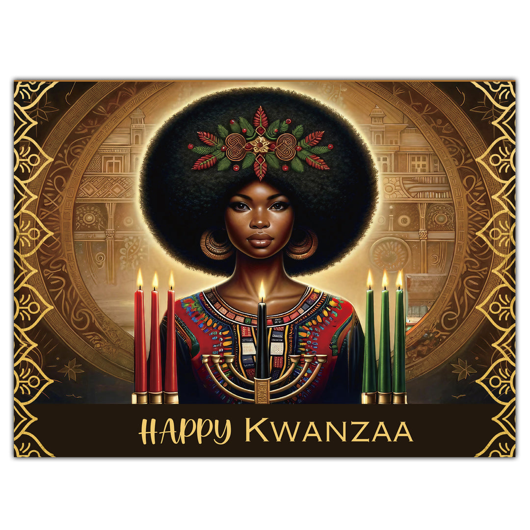 Assorted Kwanzaa Card Box Set (Design 2, Exterior)