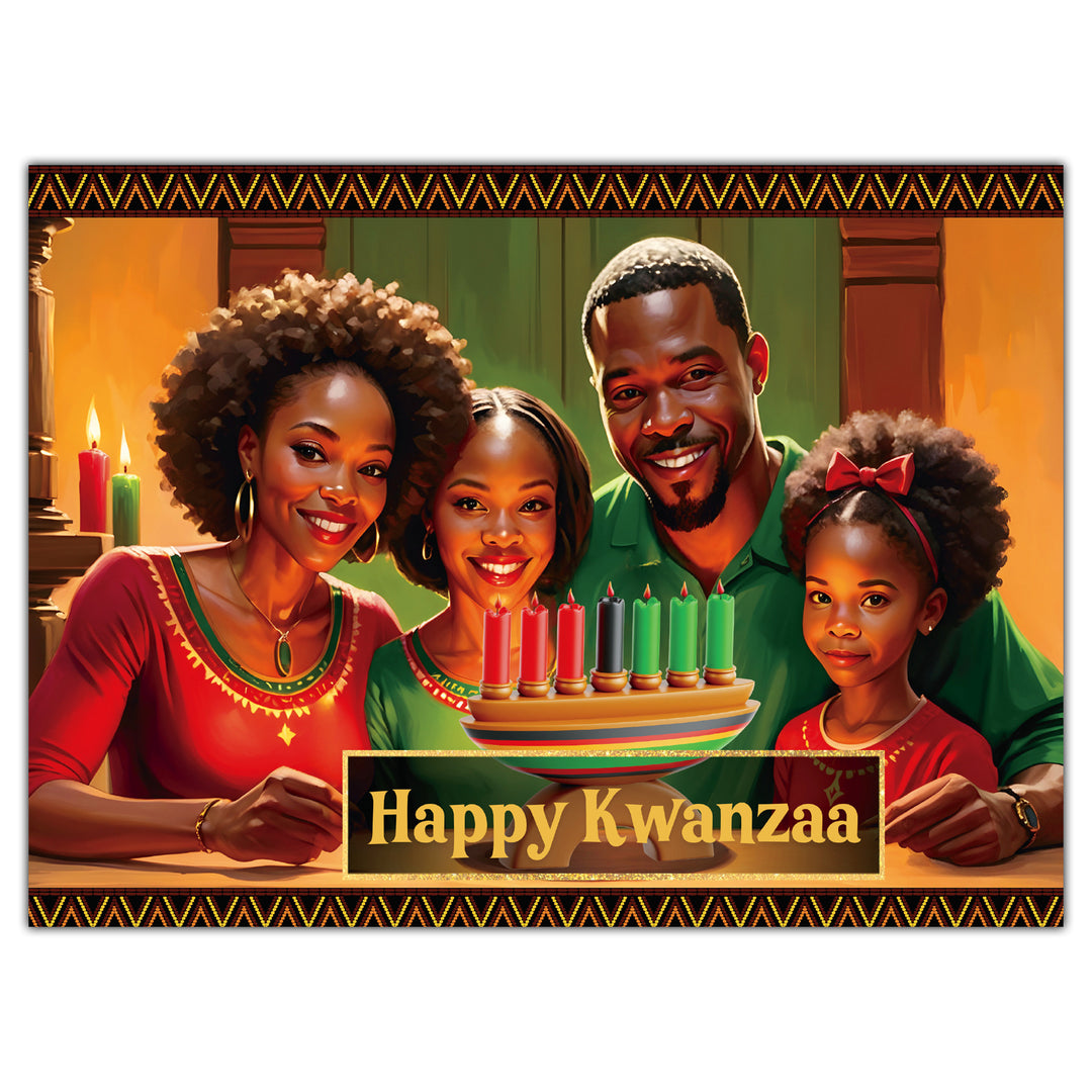 Assorted Kwanzaa Card Box Set (Design 3, Exterior)