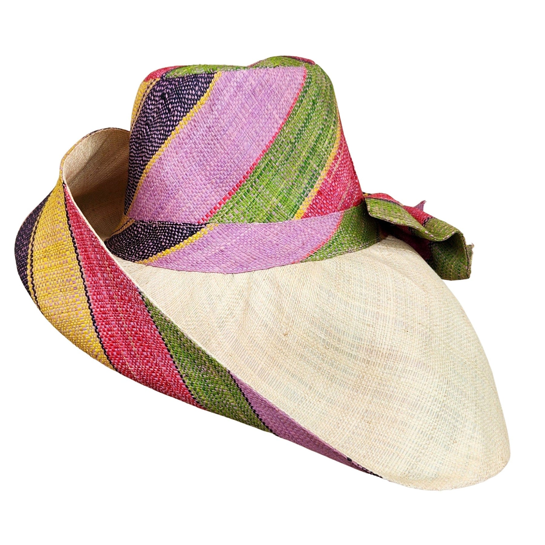 Bandile: Hand Woven Multicolor Madagascar Big Brim Raffia Sun Hat – The 