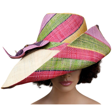 Bandile: Madagsacar Big Brim Raffia Sun Hat (Mannequin)