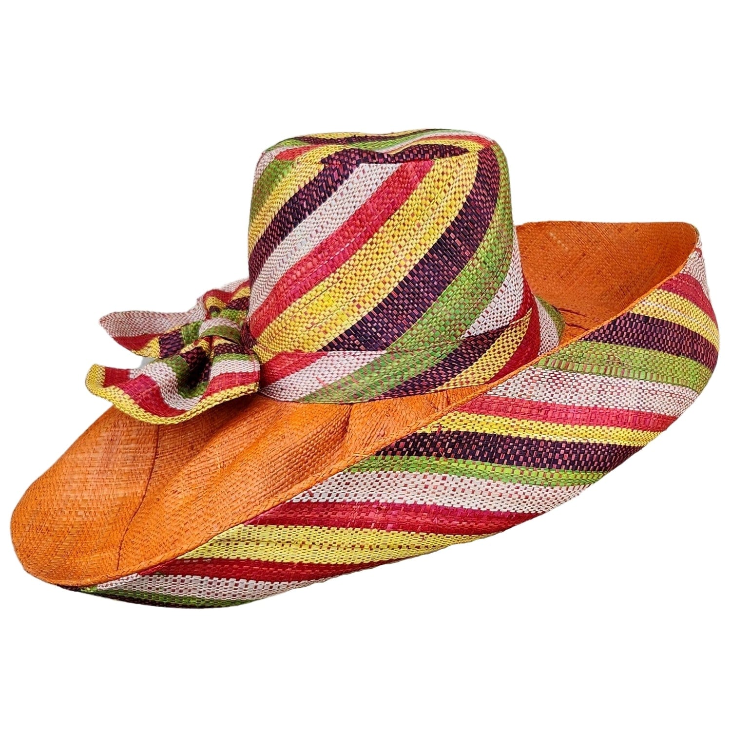 Chilton: Hand Woven Multicolor Madagascar Big Brim Raffia Sun Hat – The ...