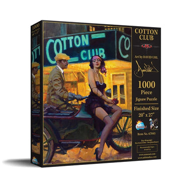 Cotton Club puzzle depicting iconic Harlem jazz venue with vibrant 1920s scene (Box, Front View)