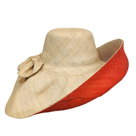 Cristal: Authentic Hand Woven Madagsacar Big Brim Raffia Sun Hat