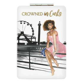 Crowned in Curls by Sara Myles: African American Pocket/Compact Mirror