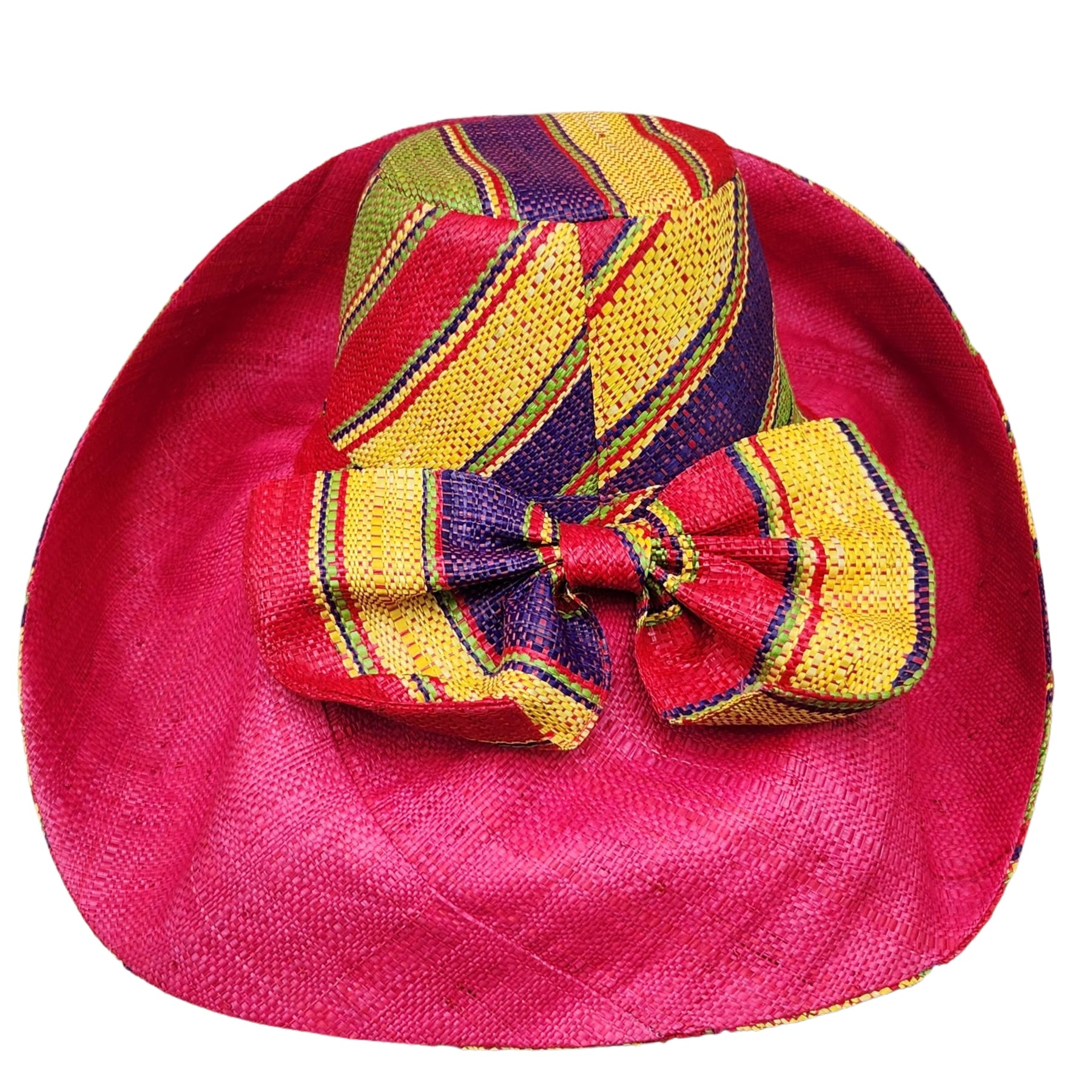 Dingane: Hand Woven Multicolor Madagascar Big Brim Raffia Sun Hat – The ...