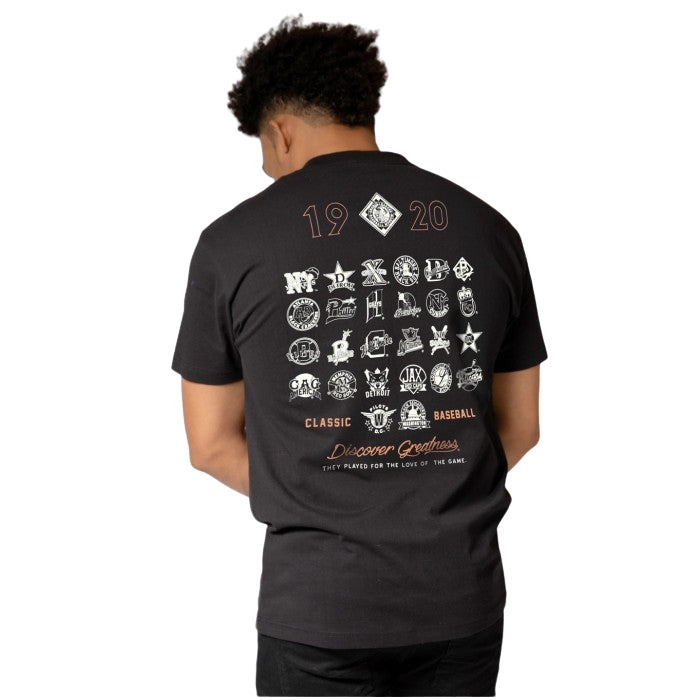 Discover Greatness II: Negro Leagues Baseball Commemorative Short Sleeve T-Shirt (Black, Lifestyle, Rear)