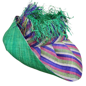 Divine: Madagascar Big Brim Crown Out Raffia Sun Hat