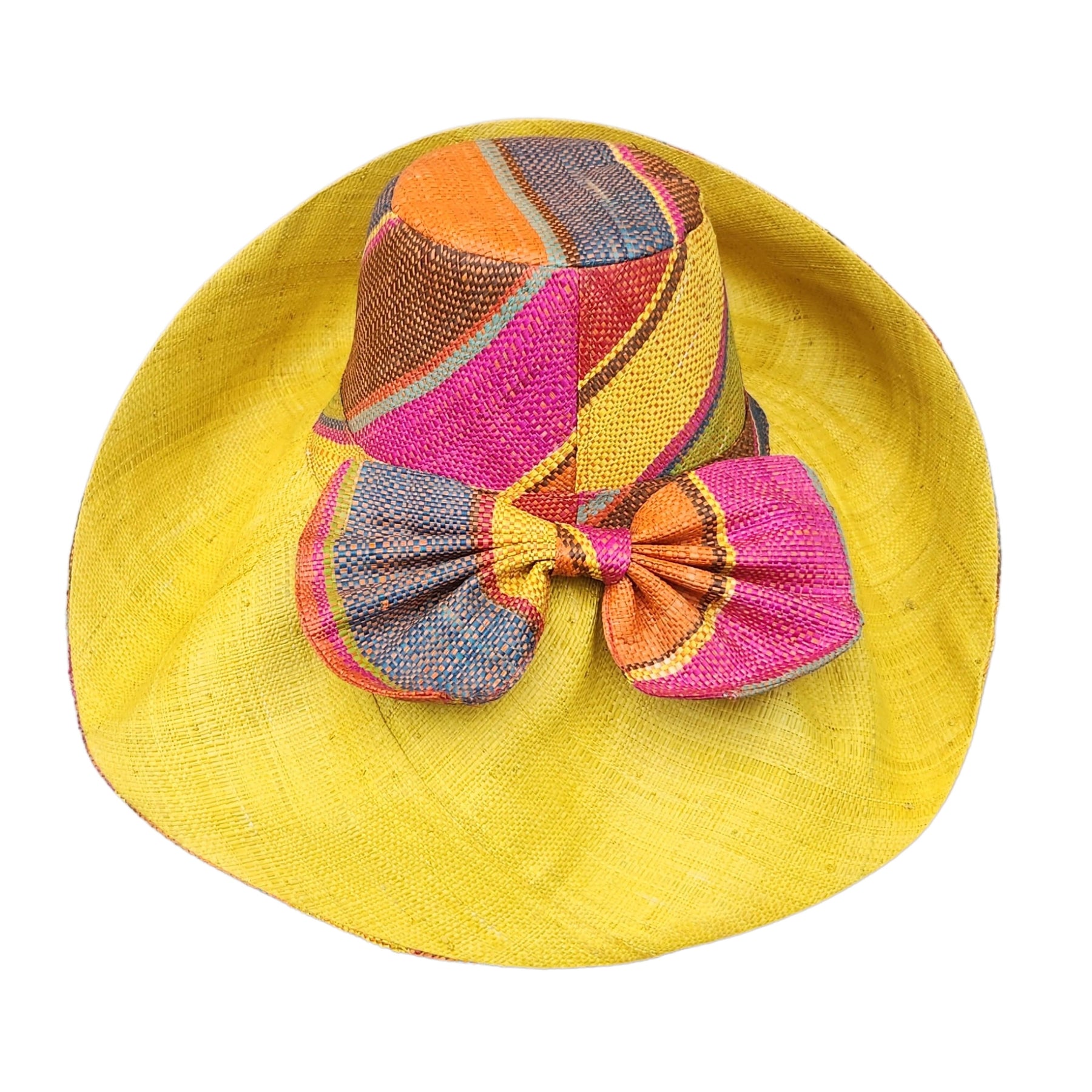 Dumisile: Hand Woven Multicolor Madagascar Big Brim Raffia Sun Hat ...