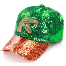 Florida A&M University Rattlers Sequin Baseball Cap by Big Boy Headgear