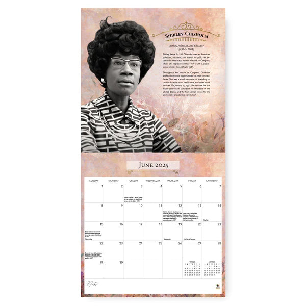 From Slavery to the White House: 2025 Black History Wall Calendar (Inside)