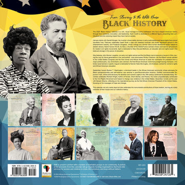 From Slavery to the White House: 2025 Black History Wall Calendar (Rear)