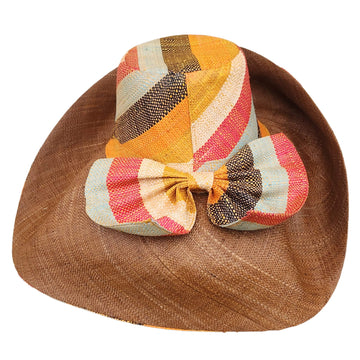 Gabisile: Madagsacar Big Brim Raffia Sun Hat (Rear)