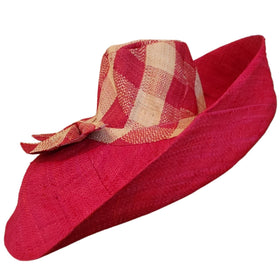 Gabrielle: Hand Woven Multi-Color Madagascar Big Brim Raffia Sun Hat