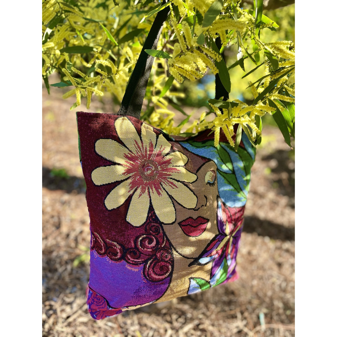 Garden Spirit: African American Woven Tote Bag by Pamela Hills (Lifestyle 4)