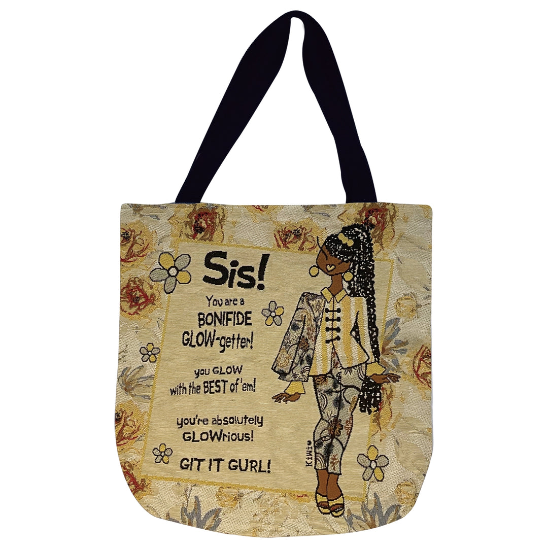 Glow-rious by Kiwi McDowell: Afrocentric Woven Tote Bag