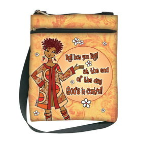 God's in Control by Kiwi McDowell: African American Crossbody Travel Purse