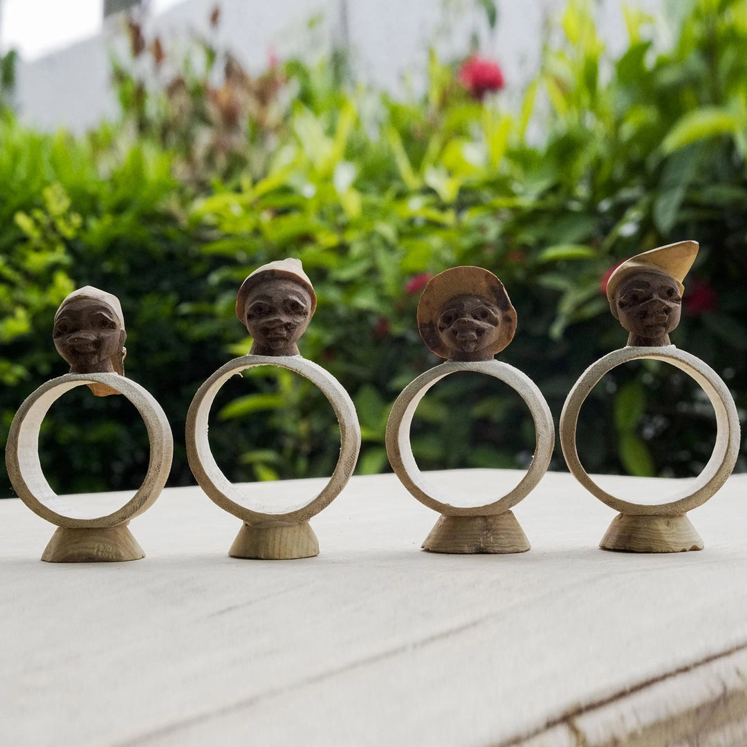 Hatted Family: Authentic Hand Made Napkin Rings by Francis Agbete (Lifestyle Photo 3)