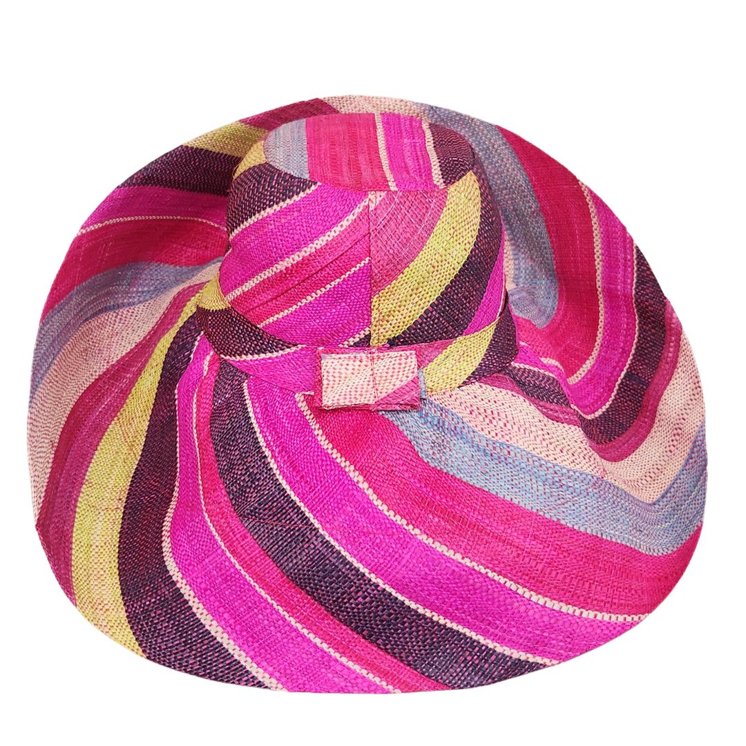 Hlengiwe: Madagsacar Big Brim Raffia Sun Hat (Rear)