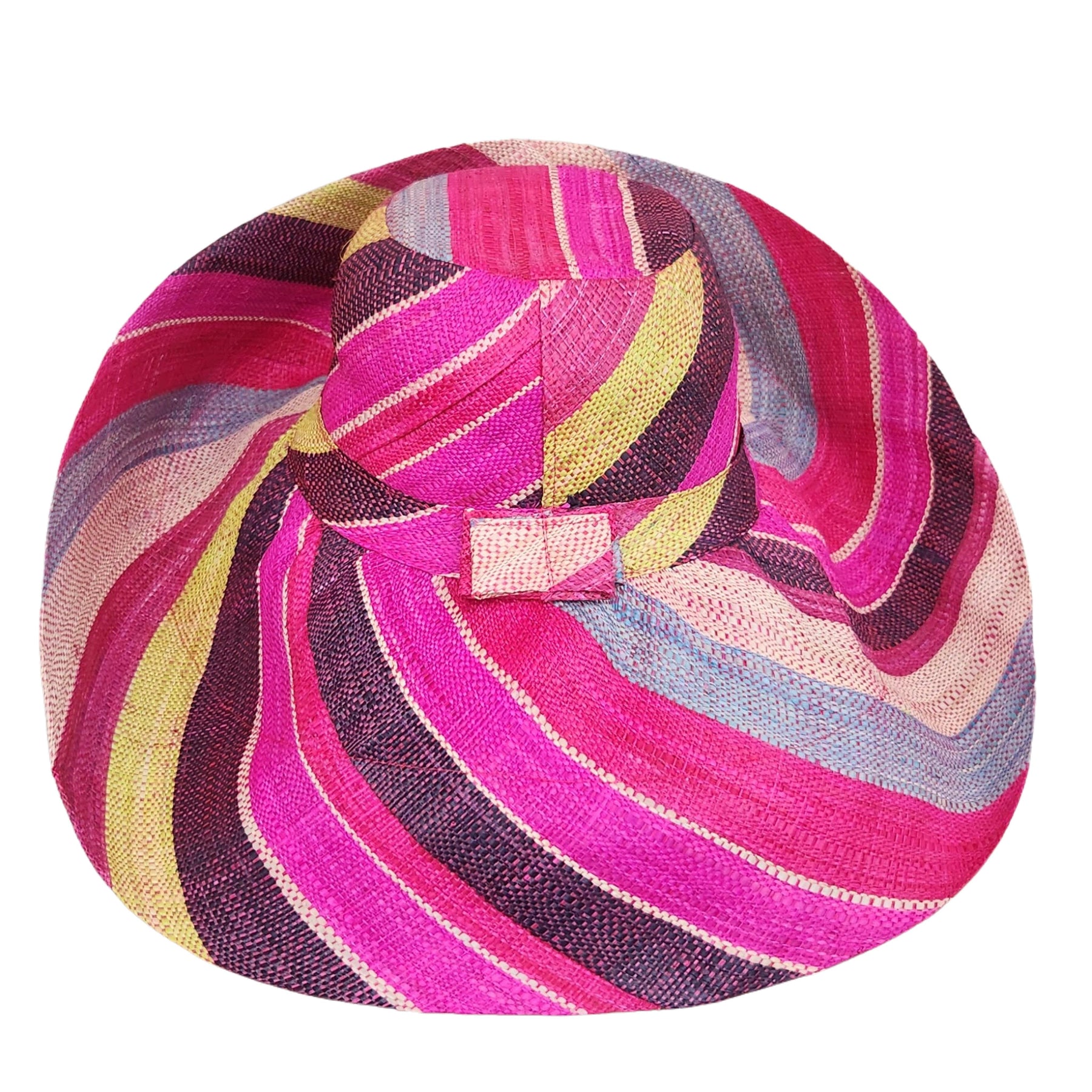 Hlengiwe: Hand Woven Multicolor Madagascar Big Brim Raffia Sun Hat ...