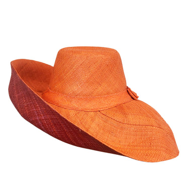 Hokie: Hand Woven Multicolor Madagascar Big Brim Raffia Sun Hat