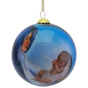 Holy Night: African American Glass Ball Christmas Ornament