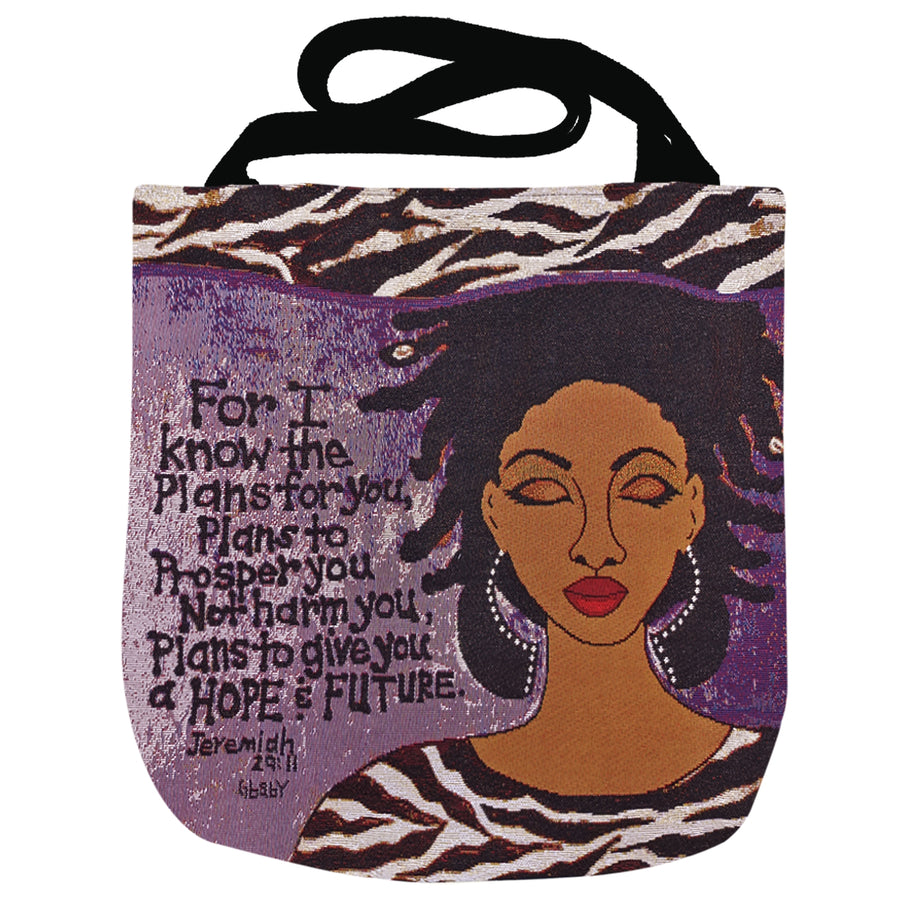Hope and Future: African American Woven Tote Bag by GBaby
