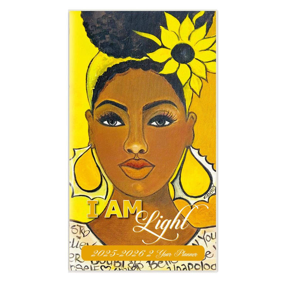 I Am Light by Sylvia "Gbaby" Cohen: African American Two Year Pocket Calendar/Planner 2025-2026